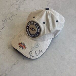 Official NFL Baltimore Ravens Super Bowl XXXV Champs Hat Signed by #62 and #64